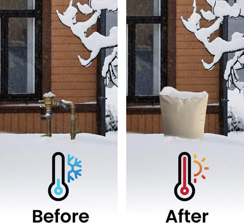 PipeWarmers insulation cover bottom opening enables easy installation.