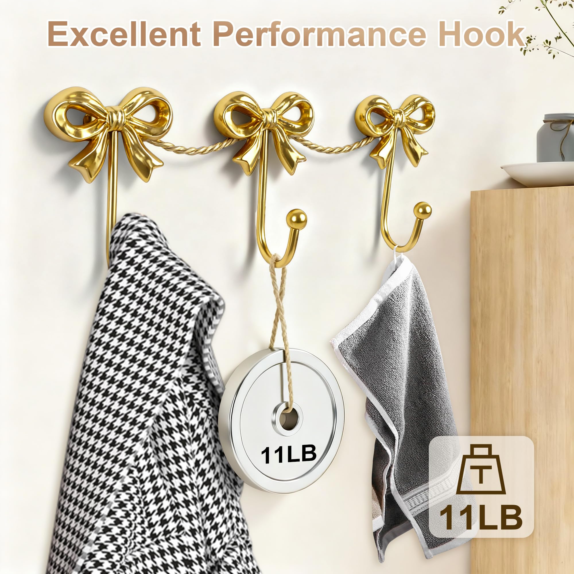 Pipigaty gold bow wall decor complements pink decor themes beautifully