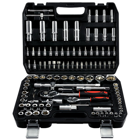 PIRIPARA 108-piece tool set in a portable toolbox with organized sockets.