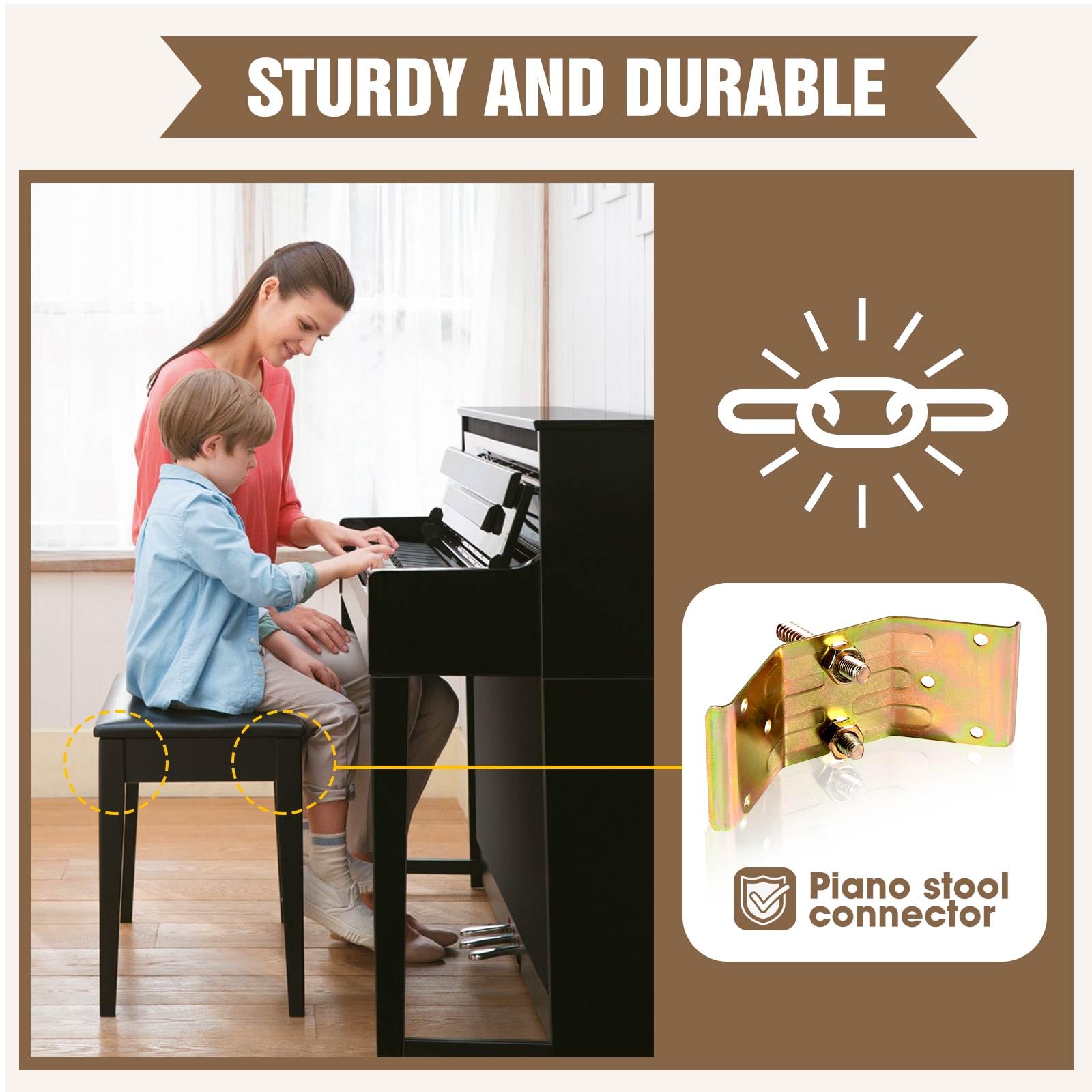 Pisman furniture repair with corner brackets enabling durable joins