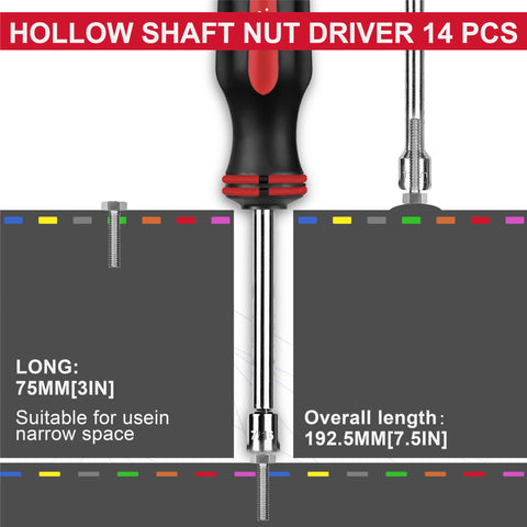 Metric size range 5-11 mm for versatile automotive work.