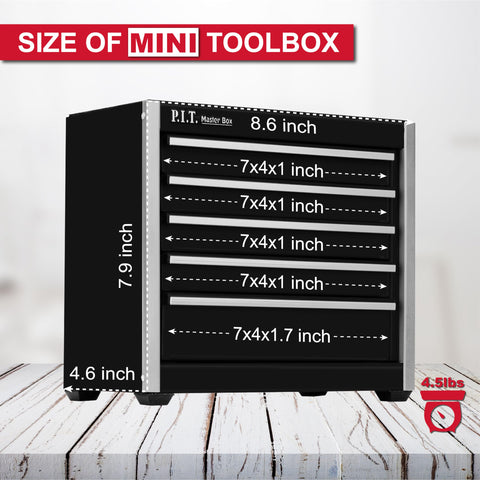 P.I.T. Mini Black Tool Box liner provides moisture protection for tools