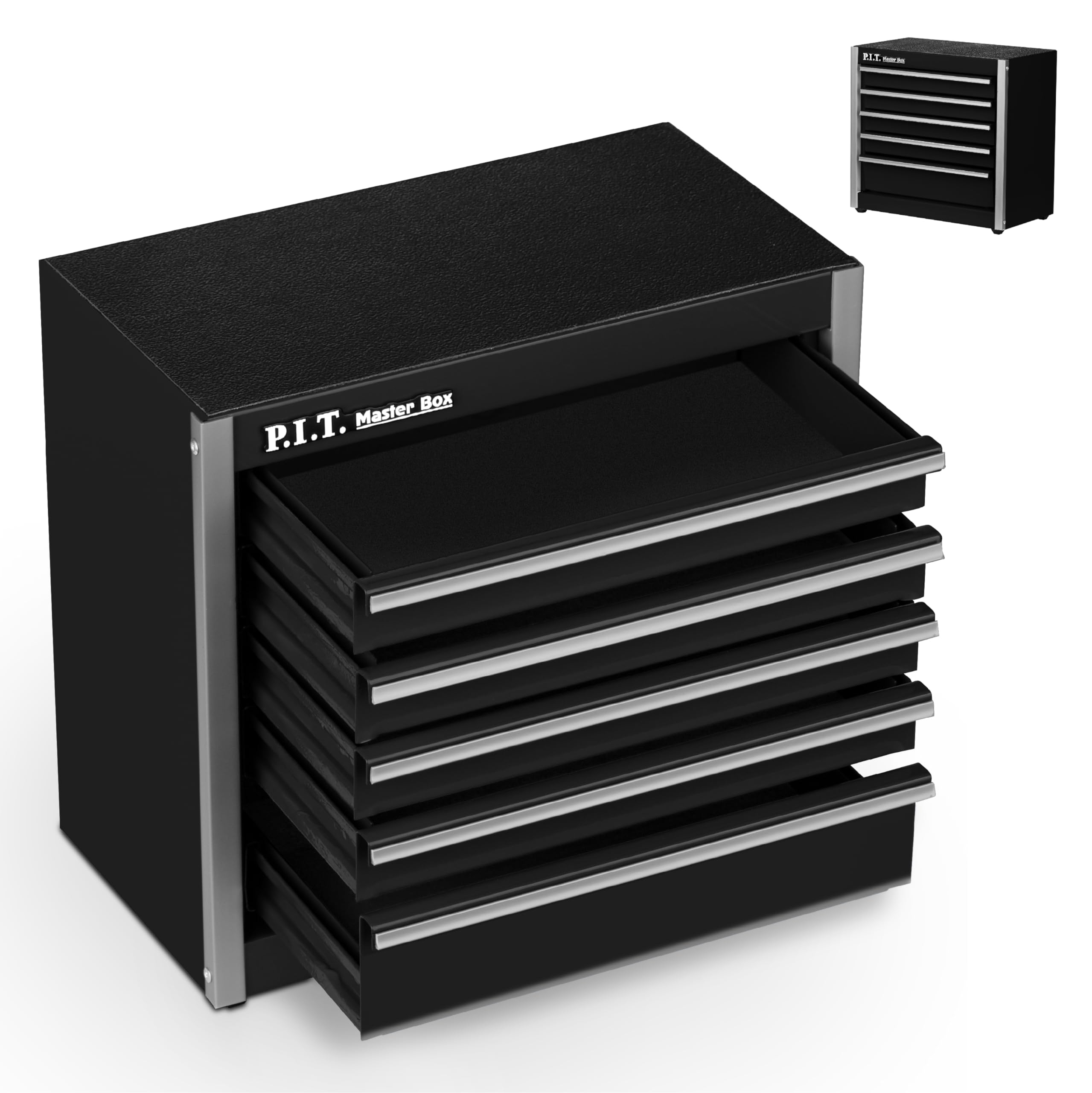 P.I.T. Mini Black Tool Box portable design for on-the-go tasks