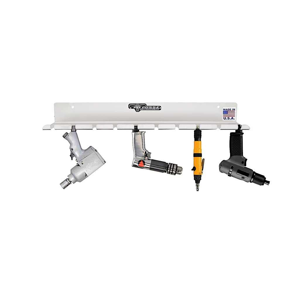 Pit Posse PP3118 air tool rack side view with predilled holes for quick installation.