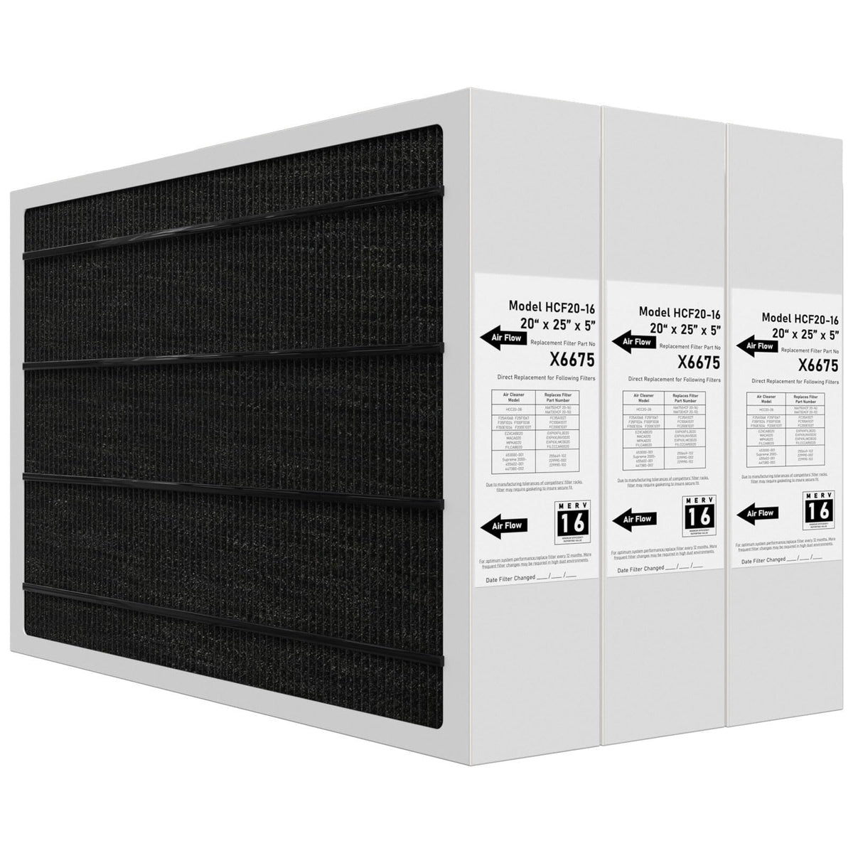 Pitymody X6675 air filter 20x25x5 for Lennox compatibility and strong filtration.