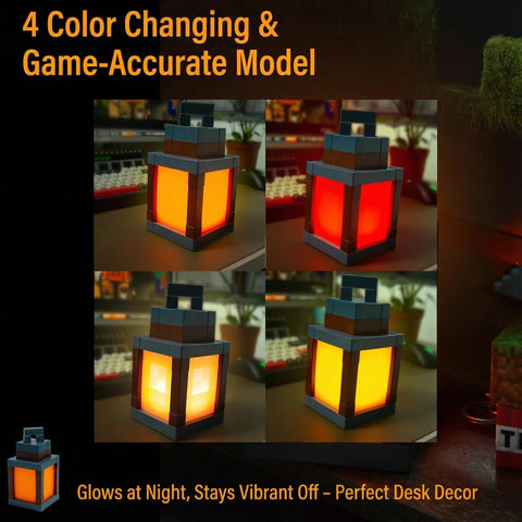 Pixelated Lantern touch and remote control for quick brightness adjustment