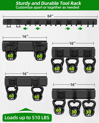 PIYILO organizer mounted into studs creates sturdy, space-saving wall storage.