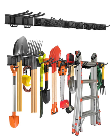 PIYILO 64-inch organizer rail system for secure tool storage.