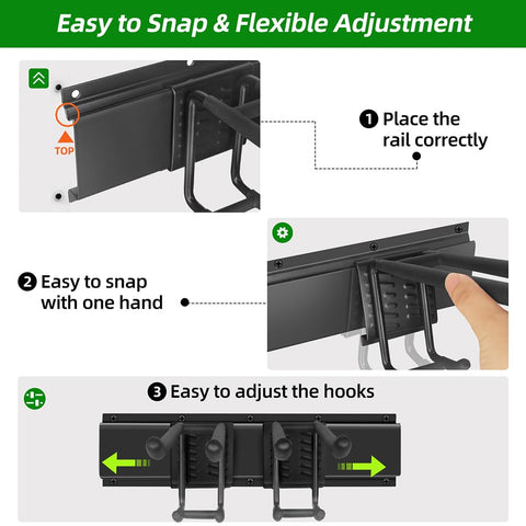 PIYILO adjustable hooks fit large and small items for easy access