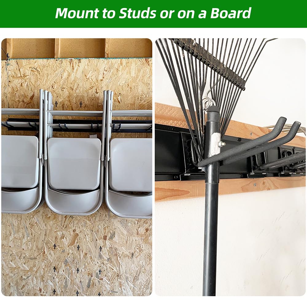 PIYILO compact three-rail kit organizes tools without crowding walls.