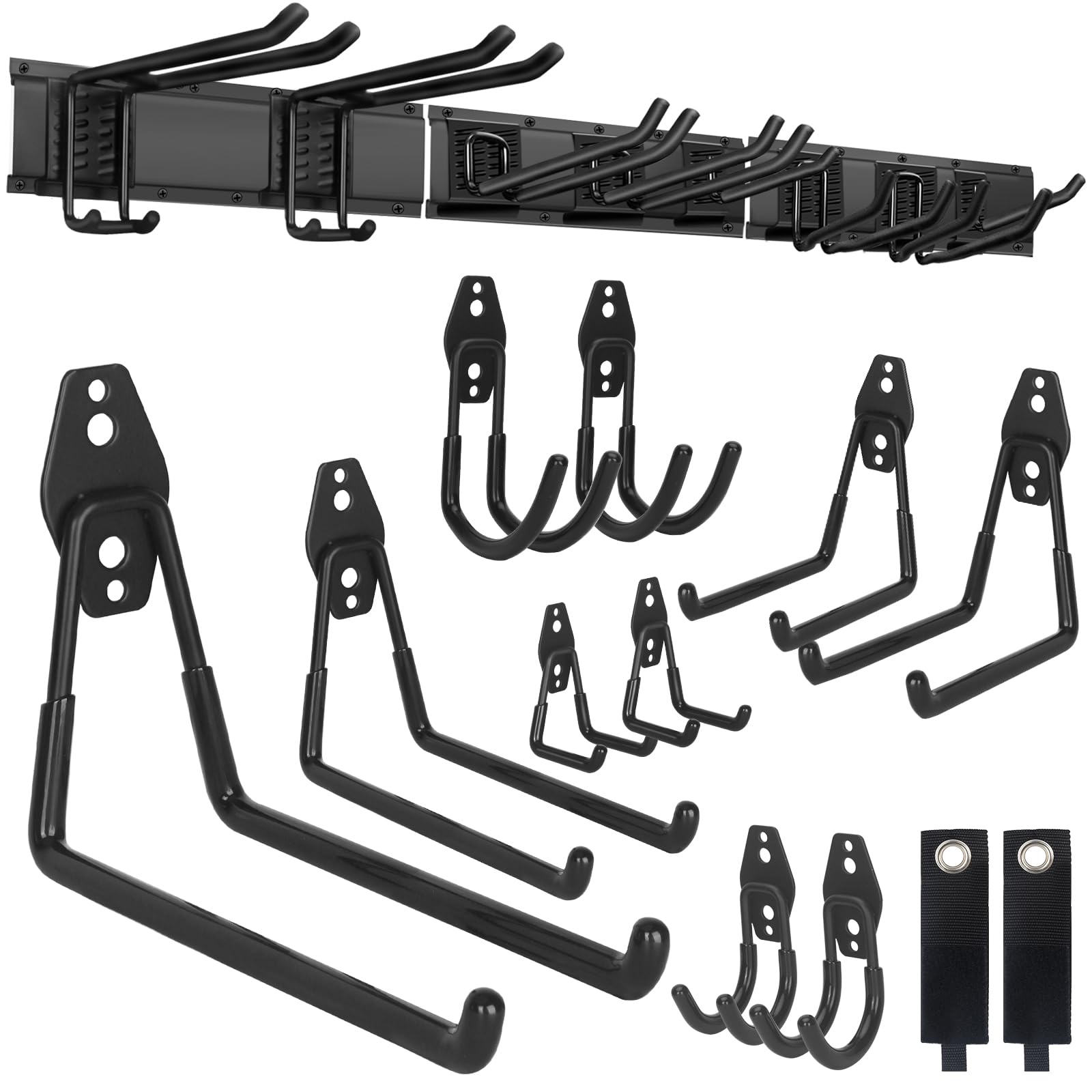 PIYILO garden tool organizer 48in with sturdy steel frame for clutter-free walls.