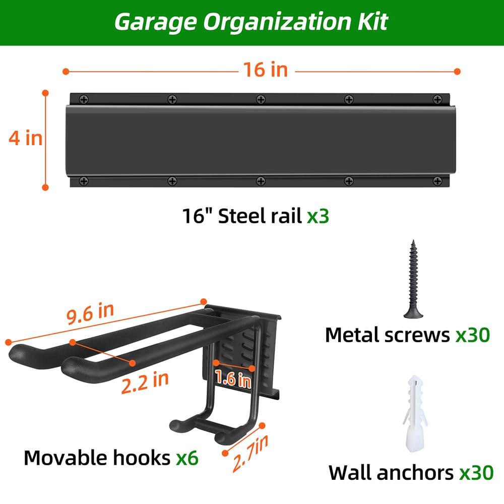 PIYILO space-saving design maximizes wall space in garages and sheds
