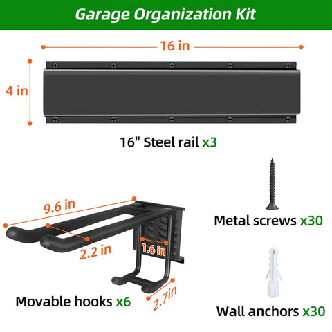 PIYILO space-saving design maximizes wall space in garages and sheds