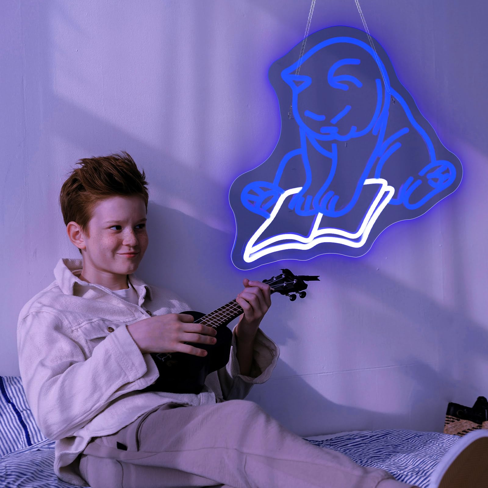 Pkshfja Gift-ready neon sign with chain for celebrations