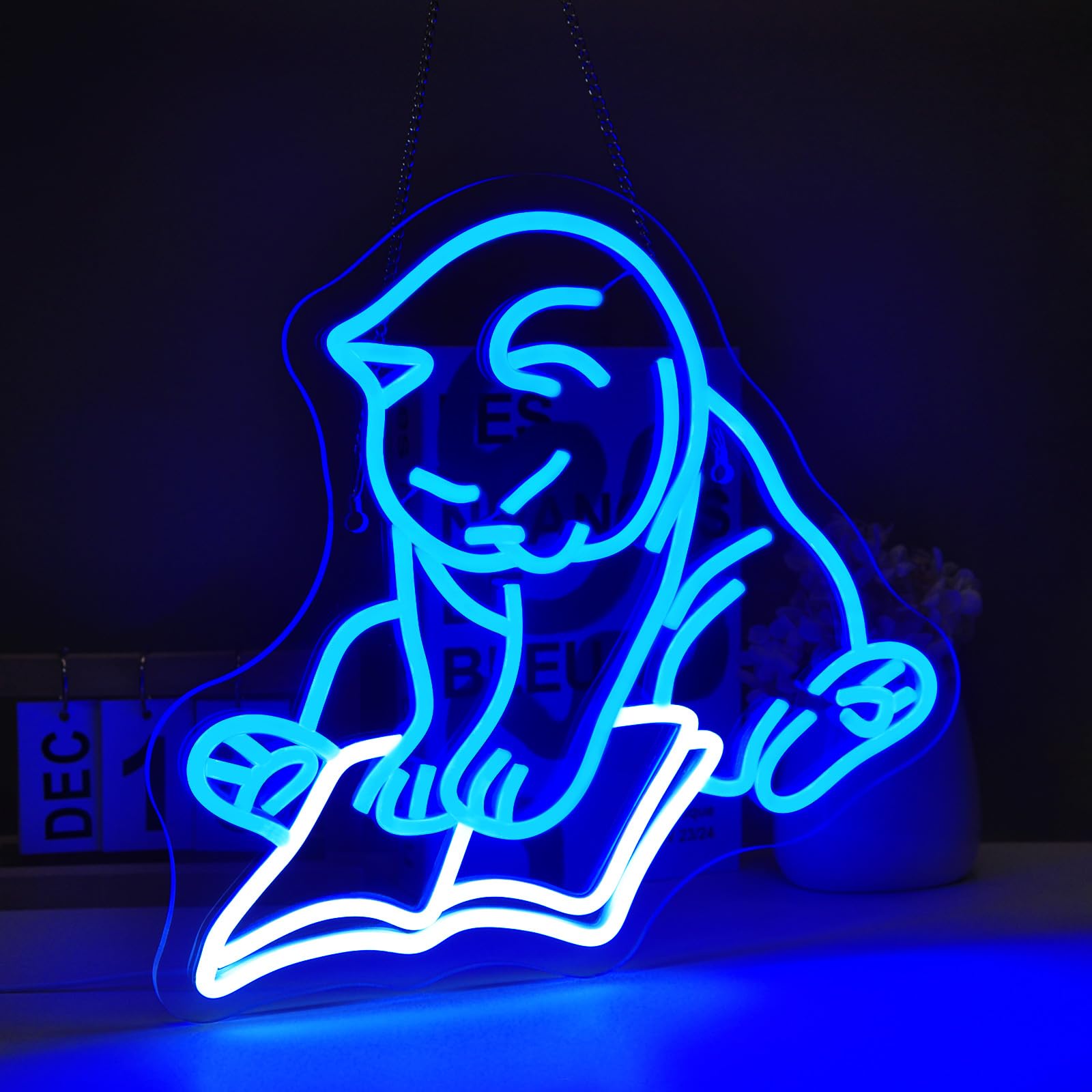 Pkshfja USB-powered neon sign ideal for desk or bedside lighting