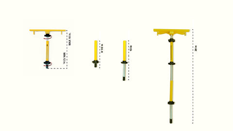 Planum tile niche supporter setup facilitates quick, precise installation on vertical surfaces.