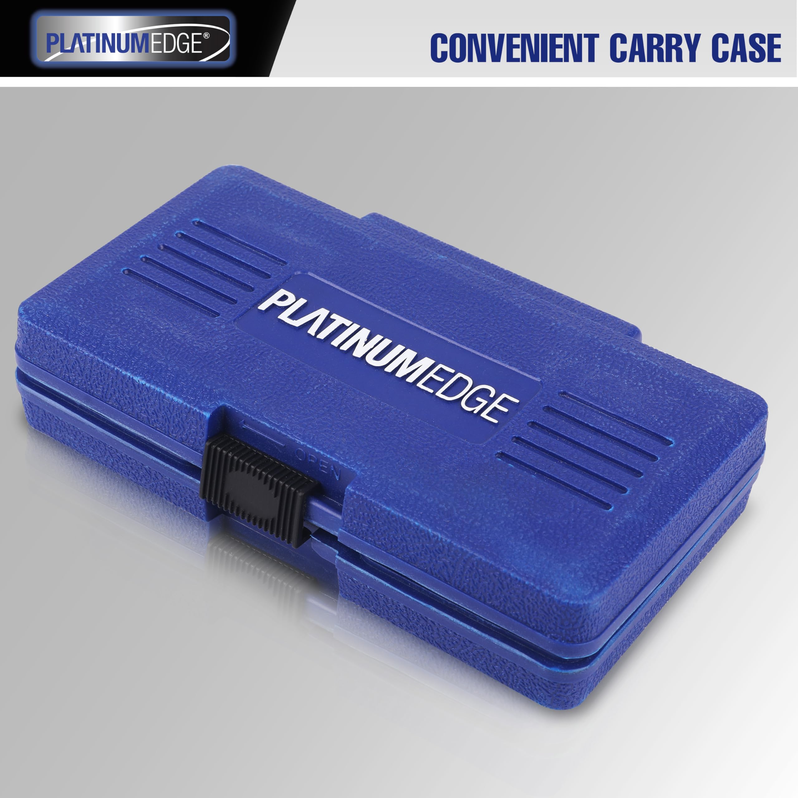 PLATINUMEDGE clearly marked sizes aid quick bolt identification.