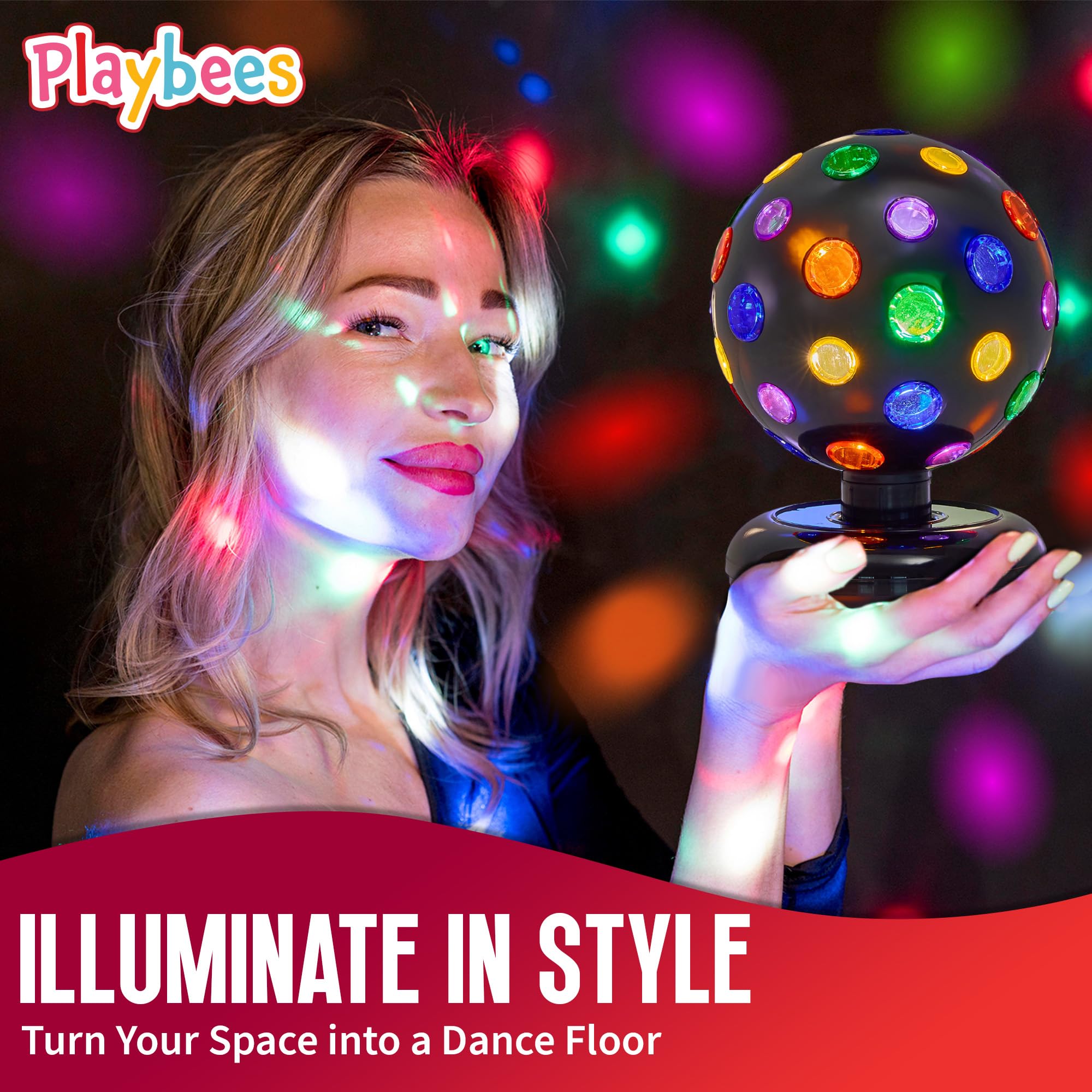 Playbees large disco ball centerpiece adds wow factor to celebrations.