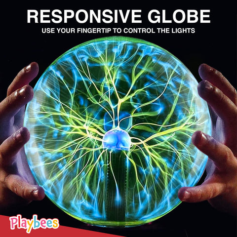 Playbees Green Plasma Ball sturdy plug-in power for continuous light display