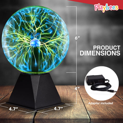 Playbees Green Plasma Ball close-up shows touch-sensitive glow and dynamic effects