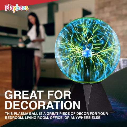 Playbees Green Plasma Ball as a party centerpiece elevating room mood