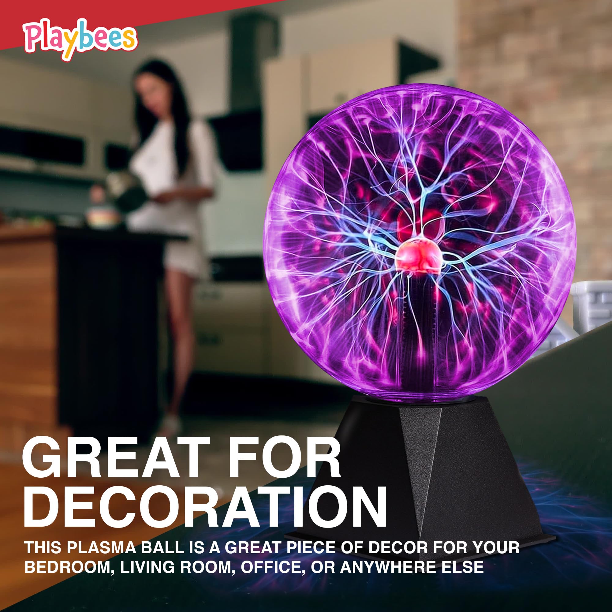 Playbees Plasma Ball ambient color show fills rooms with dynamic hues