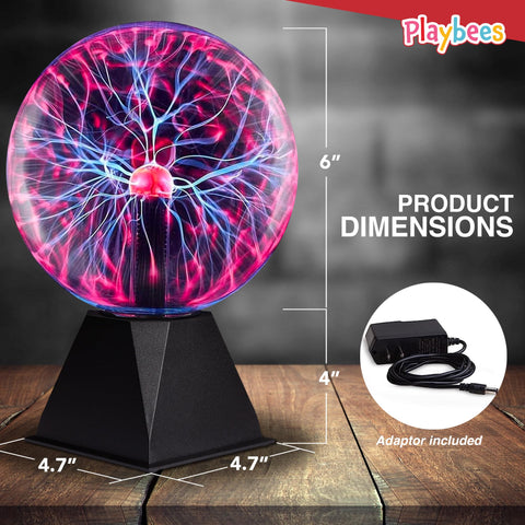 Playbees plasma ball touch mode creates colorful patterns with interactive appeal.