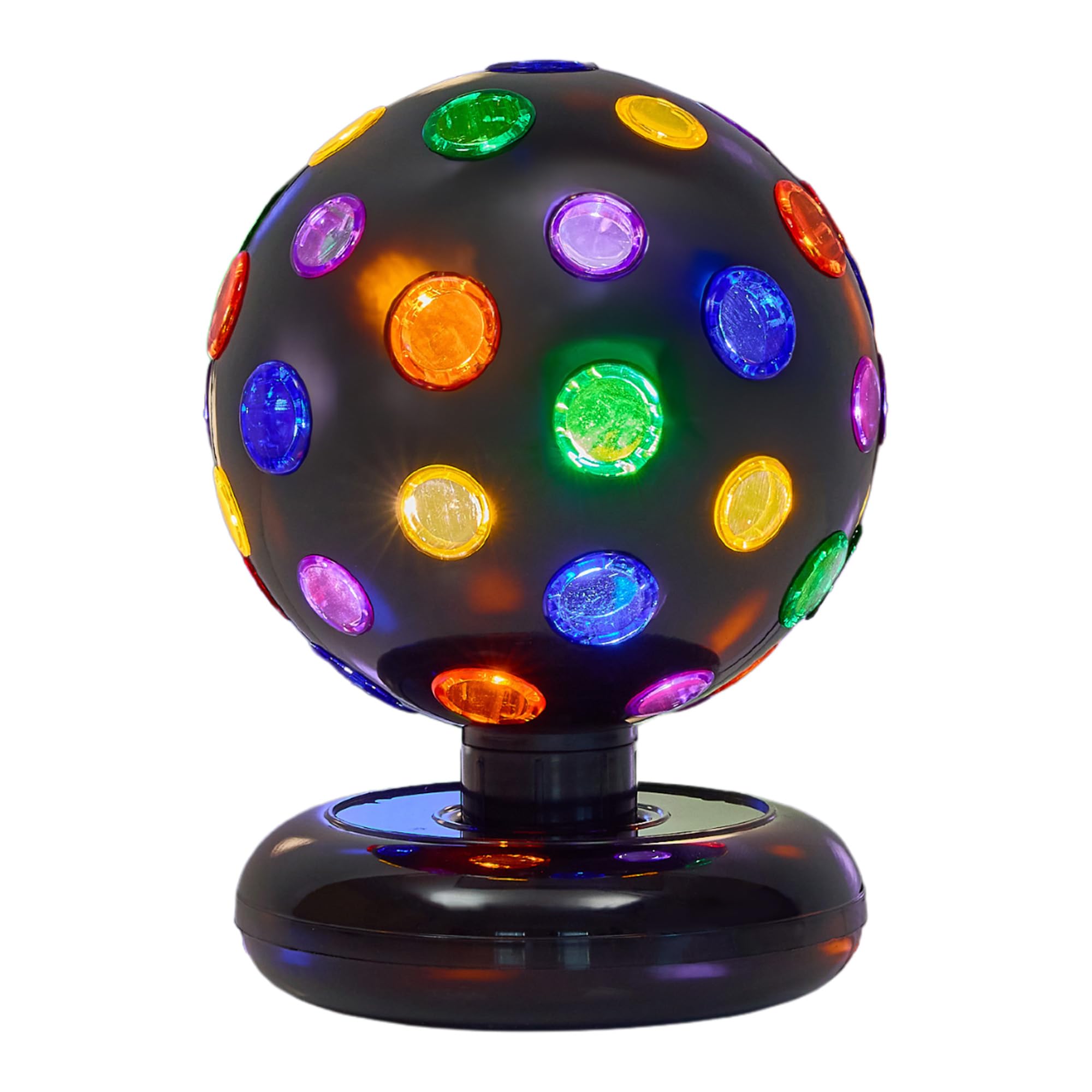 Playbees rotating disco ball with bright LEDs creates a vibrant party atmosphere.