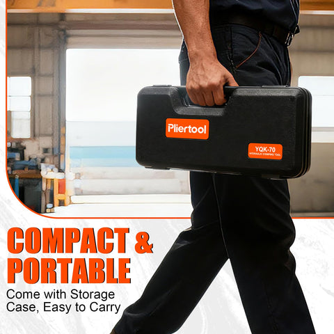 Pliertool hardened-steel-dies ensure durable, repeatable crimps.