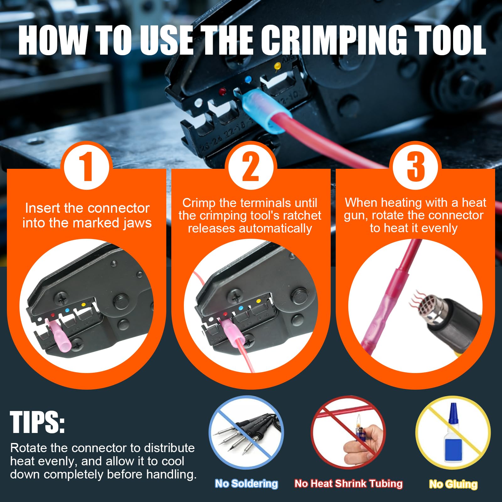 Pliertool heavy duty crimping mechanism enabling consistent full cycle operation