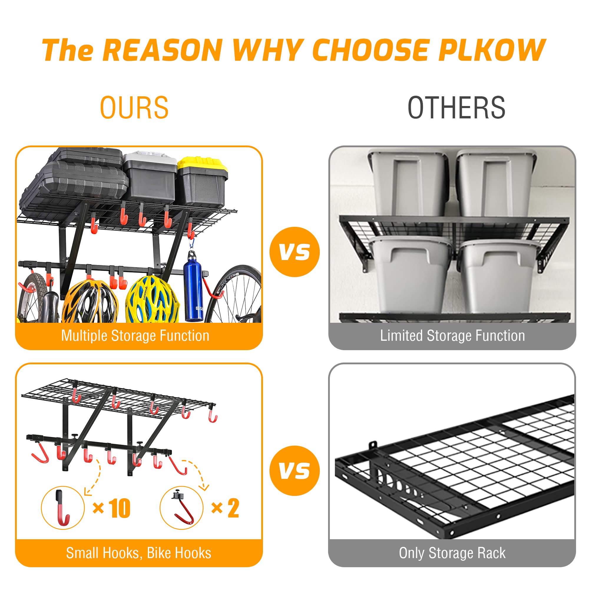 PLKOW heavy-duty steel framework emphasizing durability and stability