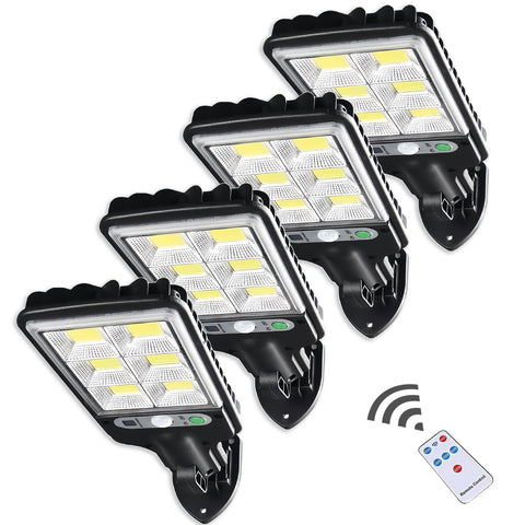 PLMOKJD solar patio wall light with wide-angle illumination enhances yard visibility.