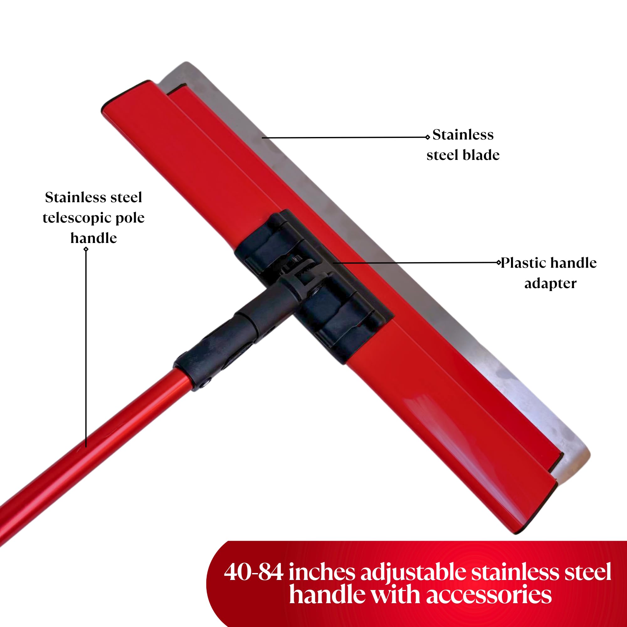 PLONIC extension pole 40–84 inches with grip.
