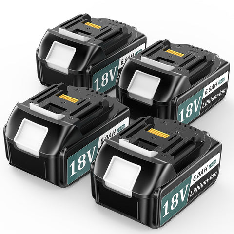 ployroum 6.0ah battery 4-pack packaging for Makita tools