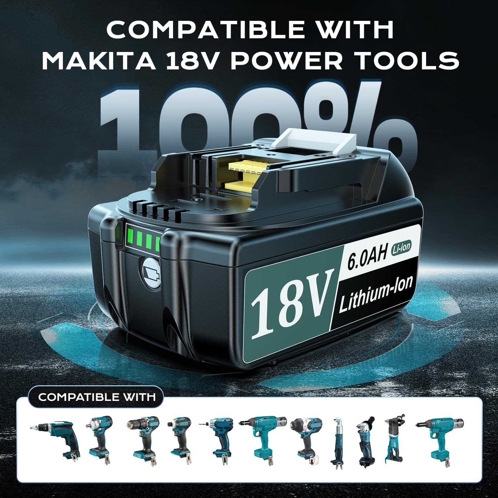 ployroum 6.0ah battery compatibility with Makita 18V LXT systems