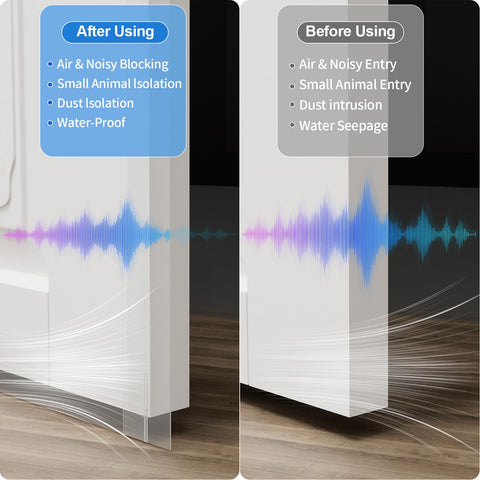 Pluden draft-stop adhesive tape demonstrates easy install on doors and windows.