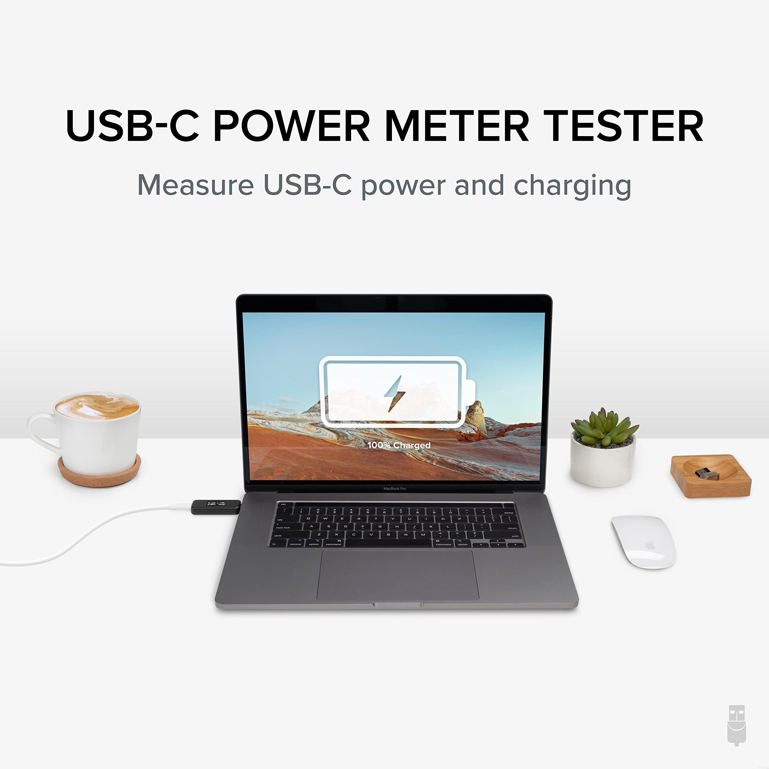 Plugable USB C Power Meter Tester bidirectional connection verifies orientation without unplugging devices