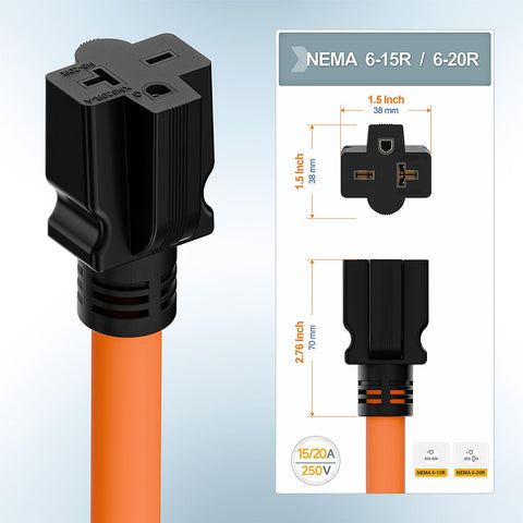 Plugrand NEMA 14-50P male design appearance for heavy-duty use