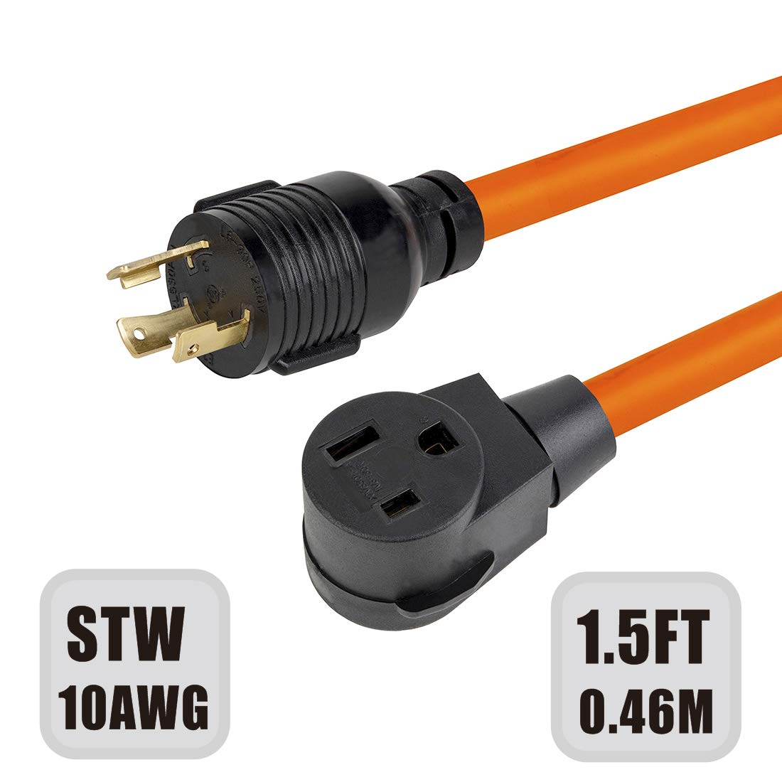 Plugrand locking male NEMA L6-30P plug shown for secure connection.