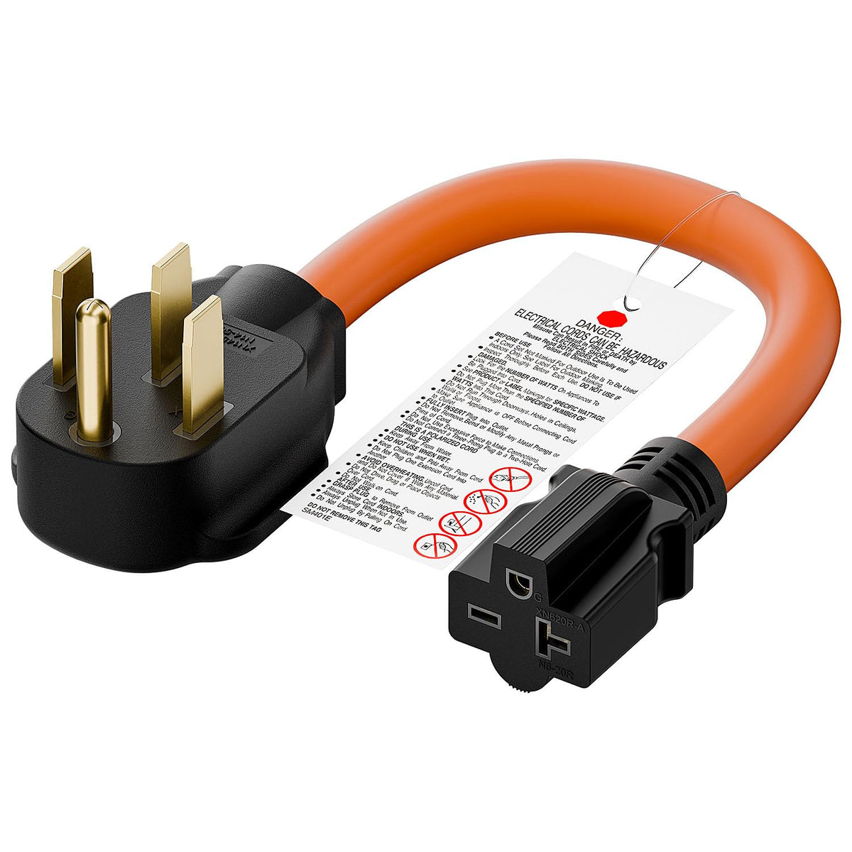 Plugrand nema14-50p to 6-20r adapter 1ft in use for EV charging flexibility