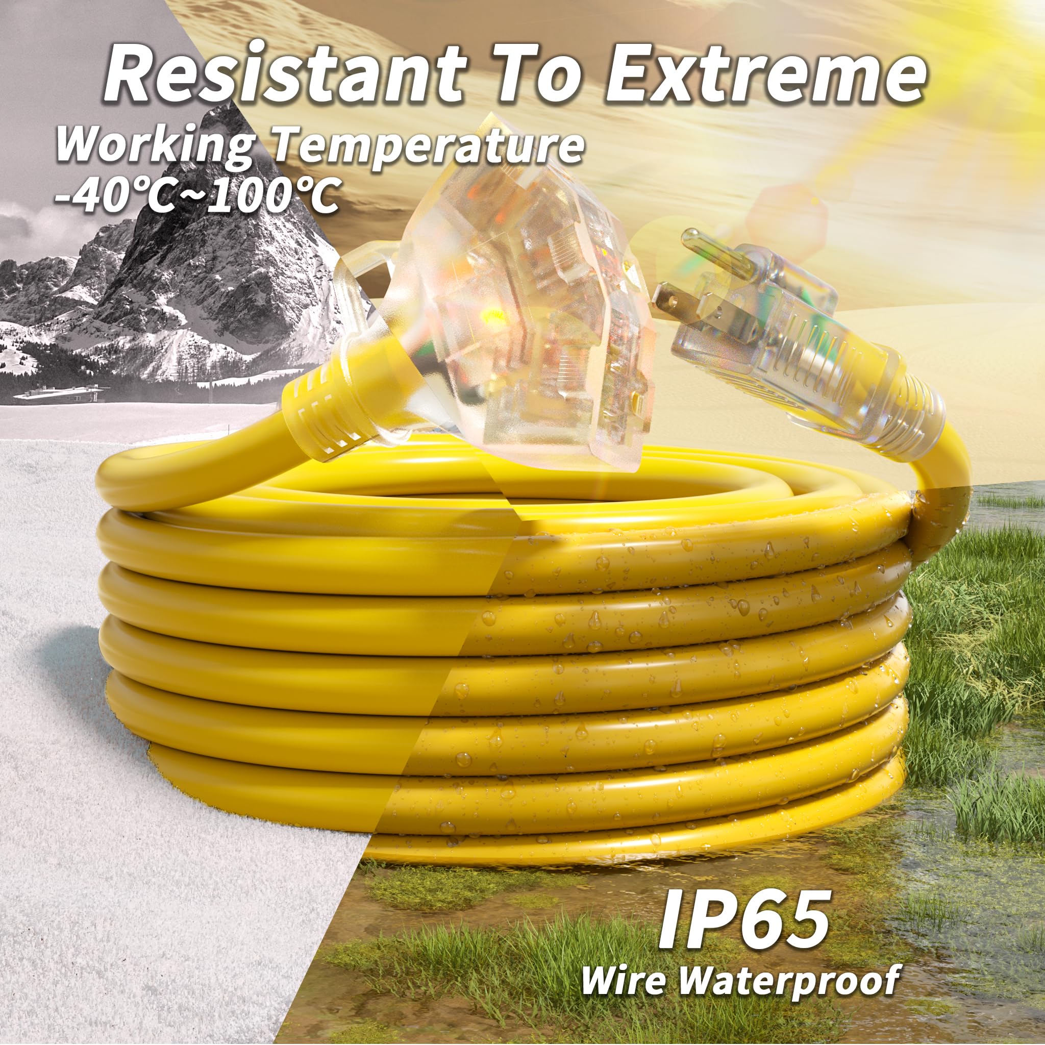 PlugSaf 12 AWG gauge reduces voltage drop for multiple devices.