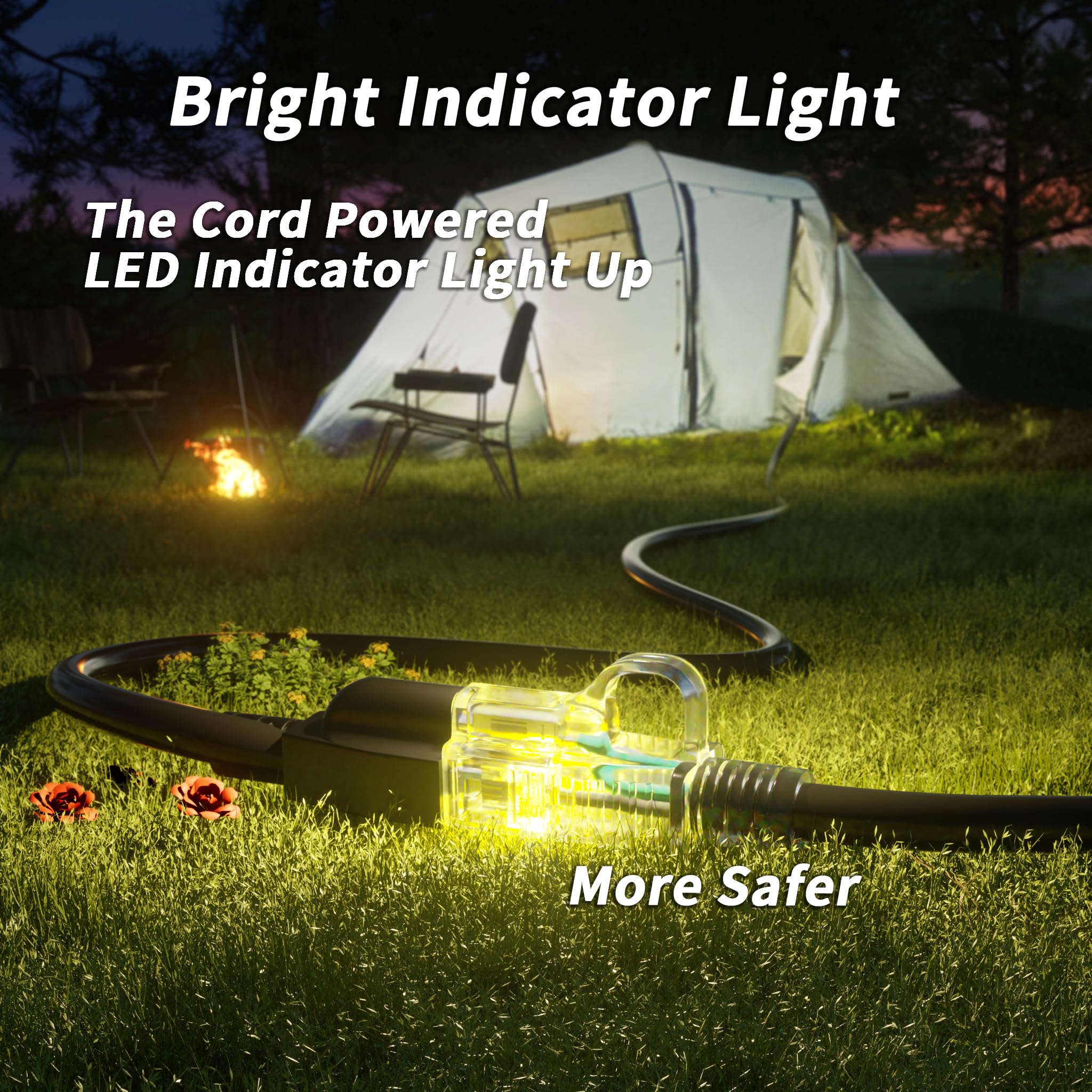 PlugSaf ETL-listed extension cord ensuring outdoor safety and reliability