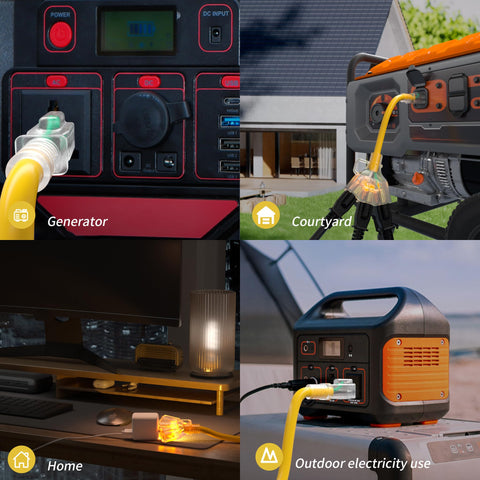 PlugSaf storage-friendly hook design extension cord to prevent tangling