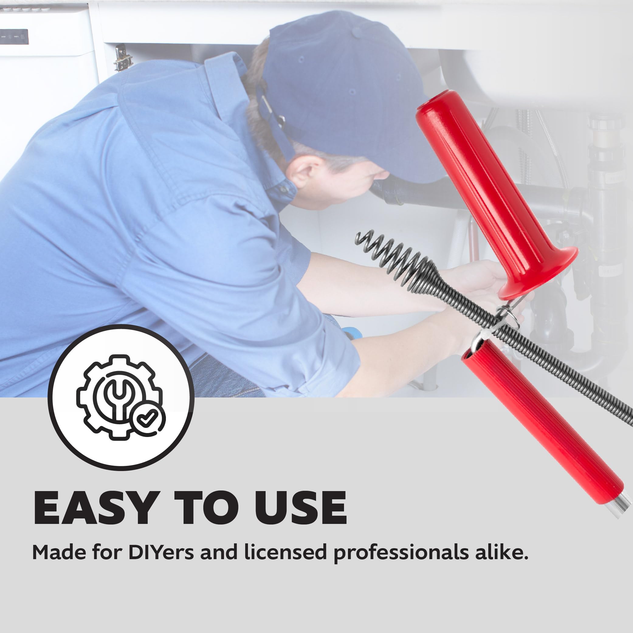 Plumb Craft 7730010 vinyl grip handle enables slip-free operation.
