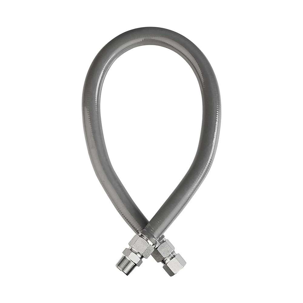 PLUMBINGMASTER 48in gas hose with gray PVC coating for durability