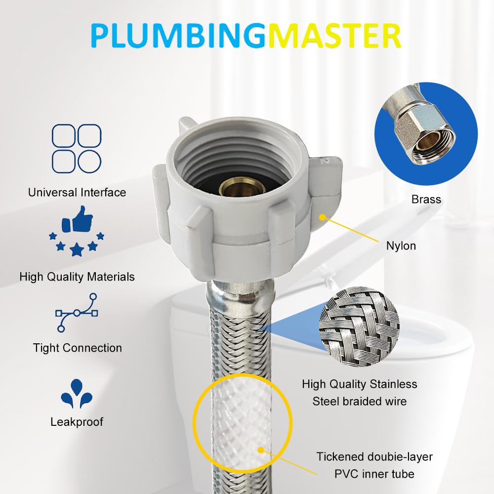 PLUMBINGMASTER 7/8in nut attachment for quick, tool-free installation.