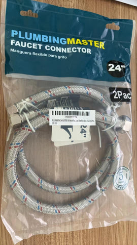 PLUMBINGMASTER durable water supply lines fit most kitchen and bath fixtures