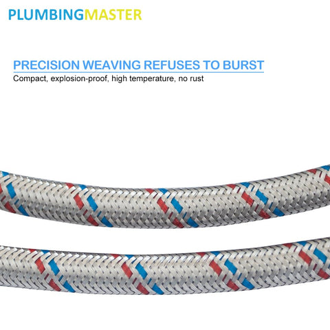 PLUMBINGMASTER easy-installation faucet hoses with simple tool setup