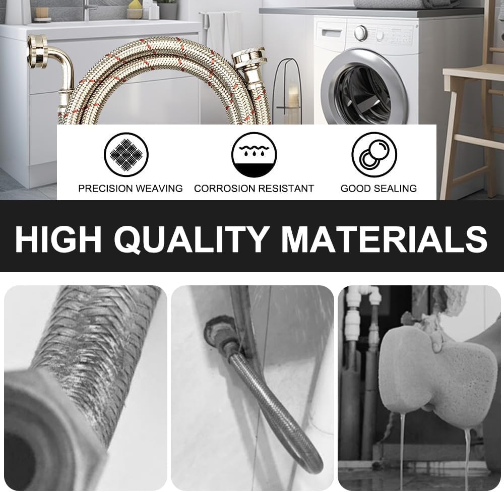 PLUMBINGMASTER pack includes two hoses with strong gaskets for reliable seals.