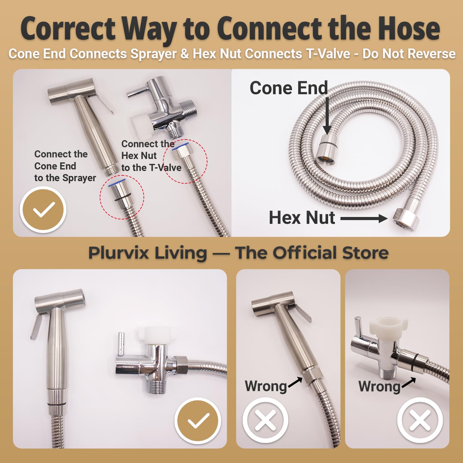 Plurvix stainless steel hose offers durable performance for everyday bathroom tasks